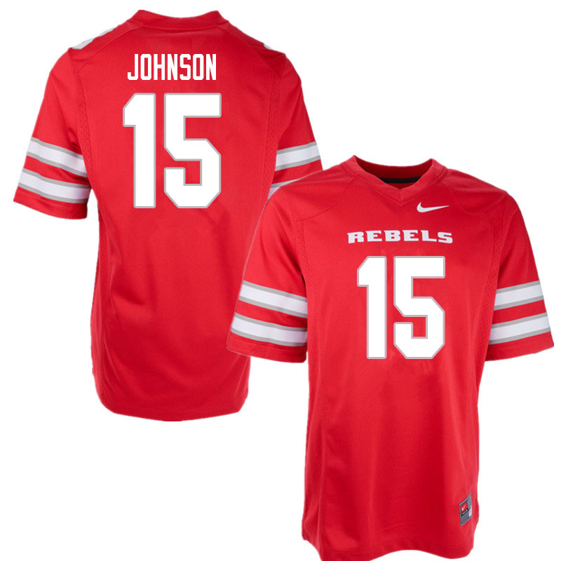 Men #15 Alven Johnson UNLV Rebels College Football Jerseys Sale-Red